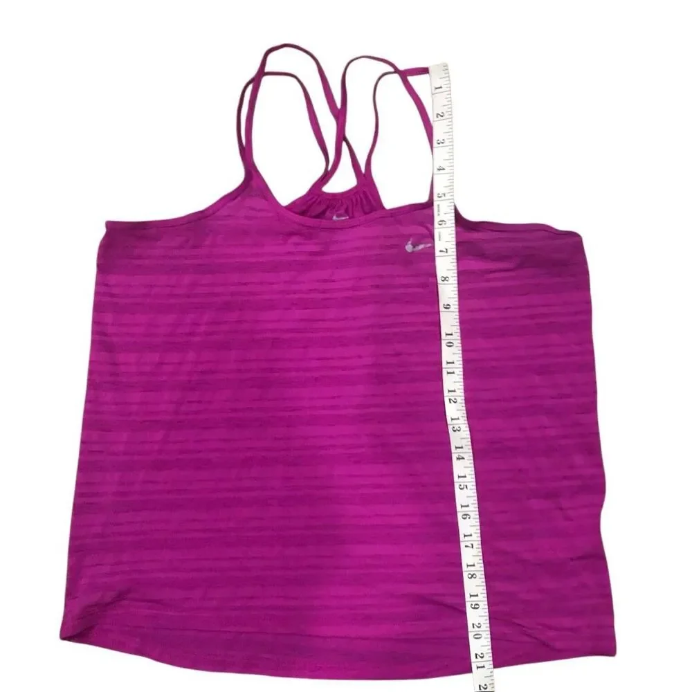 Nike pink string racerback running outdoor tank top size S